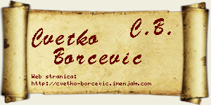 Cvetko Borčević vizit kartica